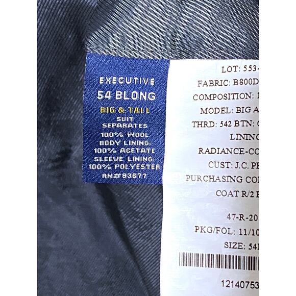 Stafford Separate Super 100s Wool Suit Jacket Executive 54 Blong Career Office - Picture 9 of 9